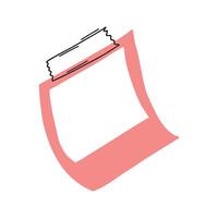 Cartoon Sticky Note with Tape on Top vector