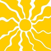sunburst abstract shapes fluid hand drawn organic shapes sun vector