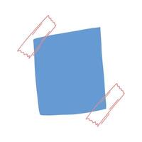 Cartoon Note Page with Tape vector