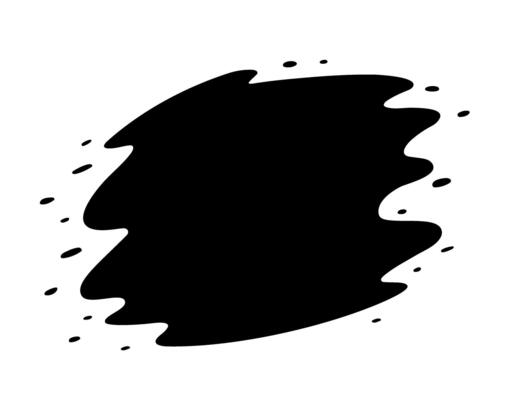 Abstract shape background illustration. Stain with drops. Ink liquid mark shape for backdrop.
