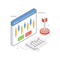 Stock trading interface illustration vector