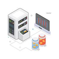 Data analytics server with financial metrics vector