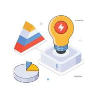 Creative Business Ideas Isometric Illustration. EPS 10 file vector