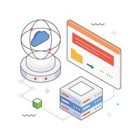 Economy isometric Illustration. EPS 10 file vector