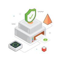 Finance Report Isometric Illustration. EPS 10 file vector