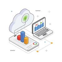API Integration Isometric Illustration. EPS 10 File vector