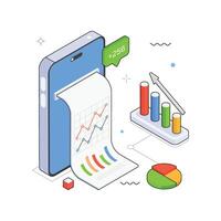 Check List isometric Illustration. EPS 10 file vector