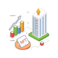 Performance Analysis isometric Illustration. EPS 10 file vector