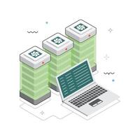Scalable Server Architecture Isometric Illustration. EPS 10 File vector
