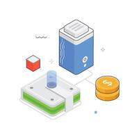 Secure Payment Isometric Illustration. EPS 10 file vector