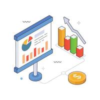 Marketing Presentation Isometric Illustration. EPS 10 file vector