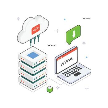 nube código despliegue vector