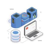 Cloud Storage Backup isometric Illustration. EPS 10 file vector