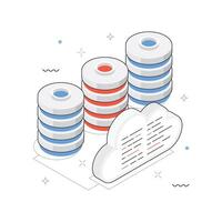 Cloud System Integration Isometric Illustration. EPS 10 File vector