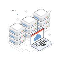 Web Hosting Isometric Illustration. EPS 10 File vector