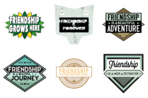 Friendship sayings graphics collection isolated on a transparent background forever journey png