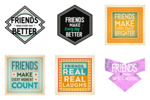 Friends make days better brighter moments count real laughs isolated on a transparent background image png