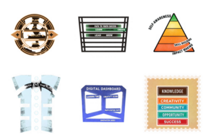 Graphic representations of growth and success pathways isolated on a transparent background concept png