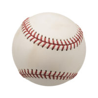 Classic Baseball Sphere Detail Closeup Shot Showing Stitching and Texture, transparent background png