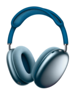 Sleek Blue Wireless Headphones Music Audio Technology Device, transparent background png