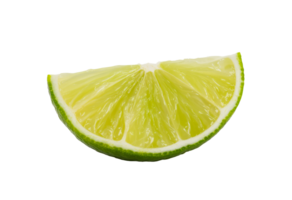 Fresh Lime Wedge Isolated on transparent background Perfect for Food Design Websites and Cookbooks png