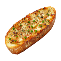 a piece of bread with cheese and green onions png