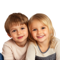 two children are sitting on the floor, one is smiling png