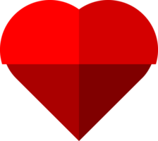 Red heart part icon png