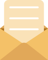 Brown paper envelope mail with paper note png