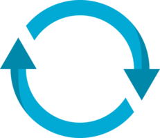 Blue line circle arrow icon png