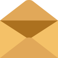 Brown open paper envelope mail png