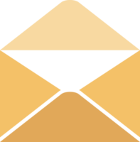 Brown open paper envelope mail icon png