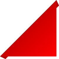 Red triangle paper ribbon corner png