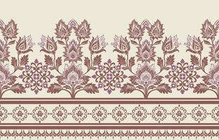 Traditional Ikat motifs in ethnic, floral, paisley, and abstract embroidery patterns. Perfect for saree, sarong, fabric, clothing, decoration, and wrapping. vector