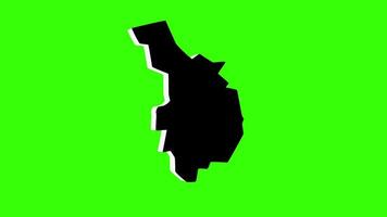 green screen 3d map of San Juan de la Maguana in the Dominican Republic video