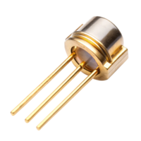 Photodiode with metal casing and optical window, ideal for photodetection in communication and sensing systems png