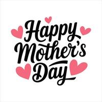 Mother's Day Greeting with Heart Shapes vector