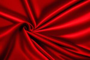 Crimson Silk Drapery A Luxurious Red Fabric Texture.... photo