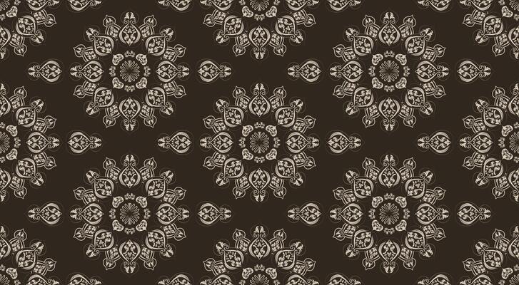 Decorative handmade damask with ikat-style linework.