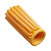 ethereal glorious Penne pasta tube, texturesurface, soft lighting, top-down view, detaileillustration, isolateon transparent background,high-resolution product photography top-tier png