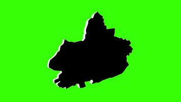 Green screen 3d map of Bertrange in Luxembourg video