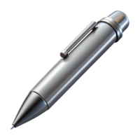 majestic intense vintage Mechanical pencil, metallic silver, leaextended, studio lighting, side view, photorealistic, isolateon transparent background,high-resolution product photography top-tier png