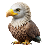 vibrant dramatic coastal Juvenile baleagle, fluffy down feathers, soft brown tones, gentle lighting, side view, isolateon transparent background,high-resolution product photography luxury png