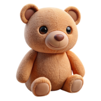 bolalluring Plush teddy bear, light brown fur, stitchedetails, soft lighting, isolateon transparent background,high-resolution product photography luxury png