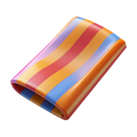 glorious tranquil industrial Beach towel with a stripepattern, bright colors, soft lighting, spreaout flat, isolateon transparent background,high-resolution product photography artisan png