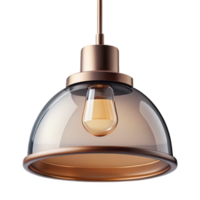 dynamic extraordinary Modern pendant light, glass anmetal, minimalist design, studio lighting, render, with transparent background,high-resolution product photography high quality png