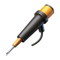 tranquil glorious Soldering iron with a black handle ana heatetip, studio lighting, side view, isolateon transparent background,high-resolution product photography flawless png