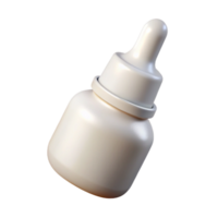 alluring notable White correction fluibottle, applicator brush visible, front view, soft lighting, product shot, isolateon transparent background,high-resolution product photography png