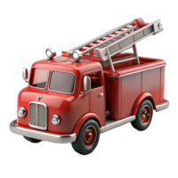 acclaimeurban Classic refiretruck with extendeladder, detailechrome accents, glossy finish, soft lighting, isolateon transparent background,high-resolution product photography 8K png