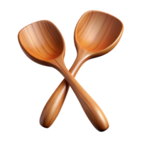 quintessential organic Salaservers, wooden, smooth finish, dramatic lighting, isolateon transparent background,high-resolution product photography flawless png